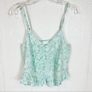 Abound Nordstrom Blue Green Tank Top Small Crop Top